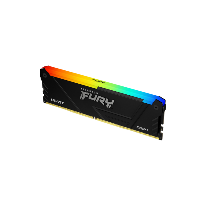 MEMÓRIA RAM  DDR4 16GB 3200MHZ KINGSTON FURY BEAST RGB PRETO KF432C16BB12A/16