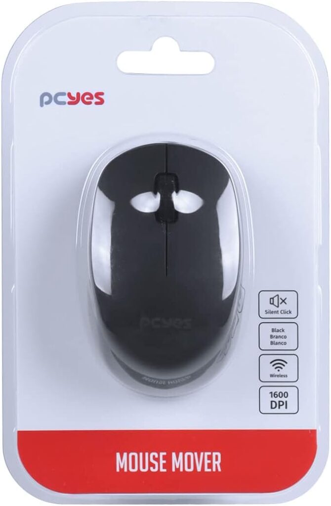 MOUSE WIRELESS PCYES MOVER SILENT CLICK - PRETO